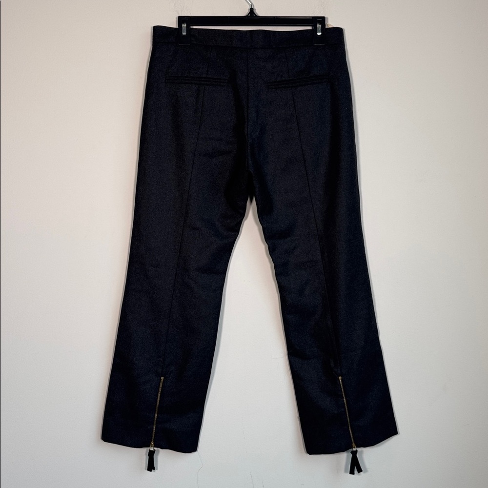 Marni Black Straight-Leg Trousers with Gold Zipper Details - Picture 3 of 5